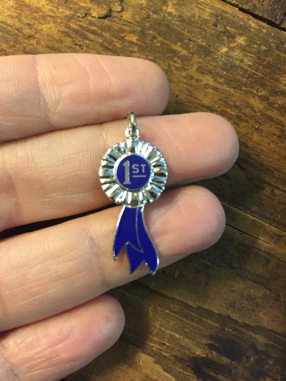 First Prize Ribbon Sterling Silver for Bracelet Winner Award Place Champion