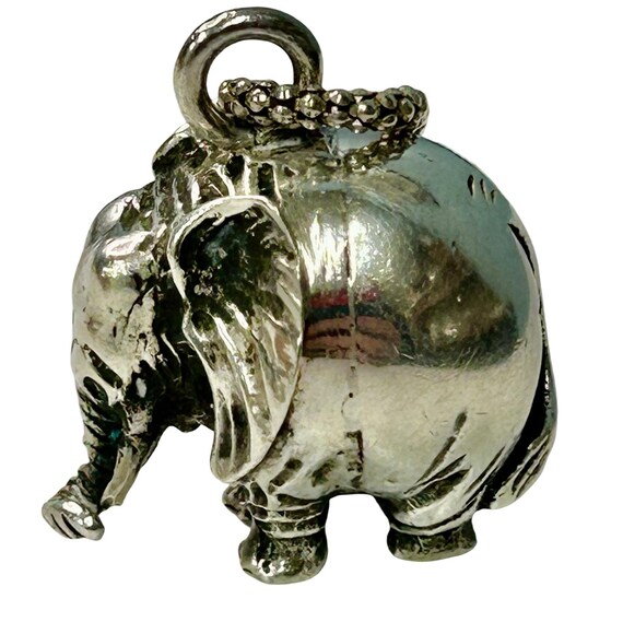 Sterling Silver  925 Statement Elephant Pendant W… - image 2