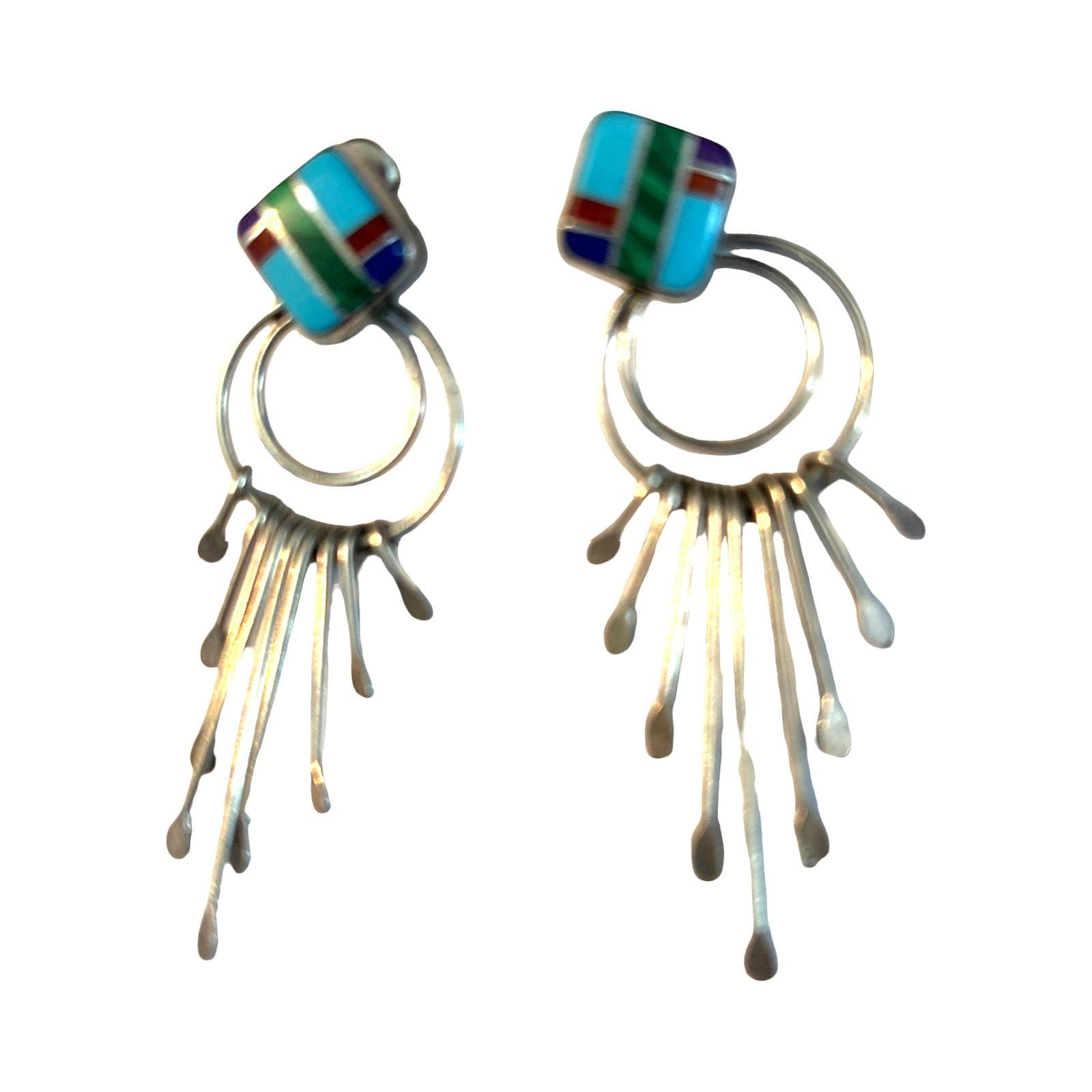 Jason Livingston - Etsy sterling silver Jason Livingston?  Earrings Lapis Lazuli Navajo  dangle main image 1
