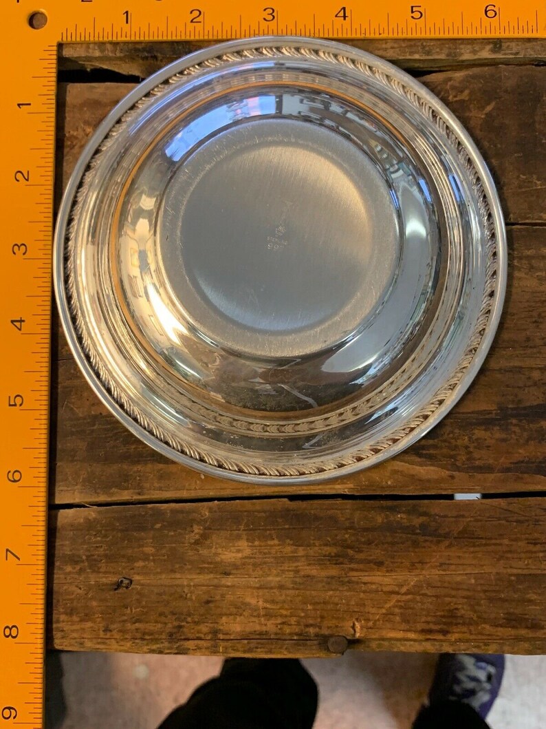 Vintage Sterling Silver Candy Dish Nut Bowl By Manchester 6 inch