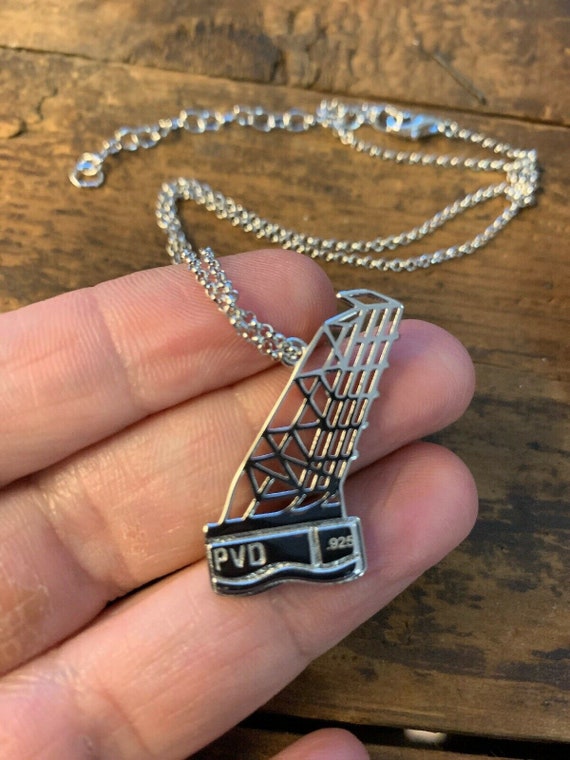 Iconic Providence Bridge Sterling Silver Necklace Crook Point PVD Stuck Up