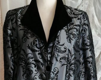 Katharine Hamnett Velvet Double Breasted Coat - Purple Rayon