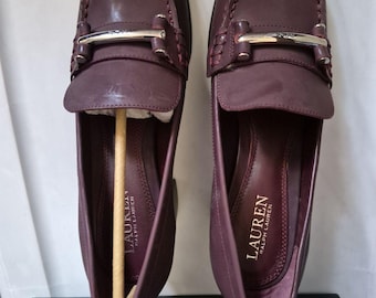 Vintage seltene rote Ralph Lauren Pumps aus weichem Leder Größe 9B