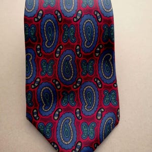 Liberty of London silk paisley neck tie MADE in USA Vintage
