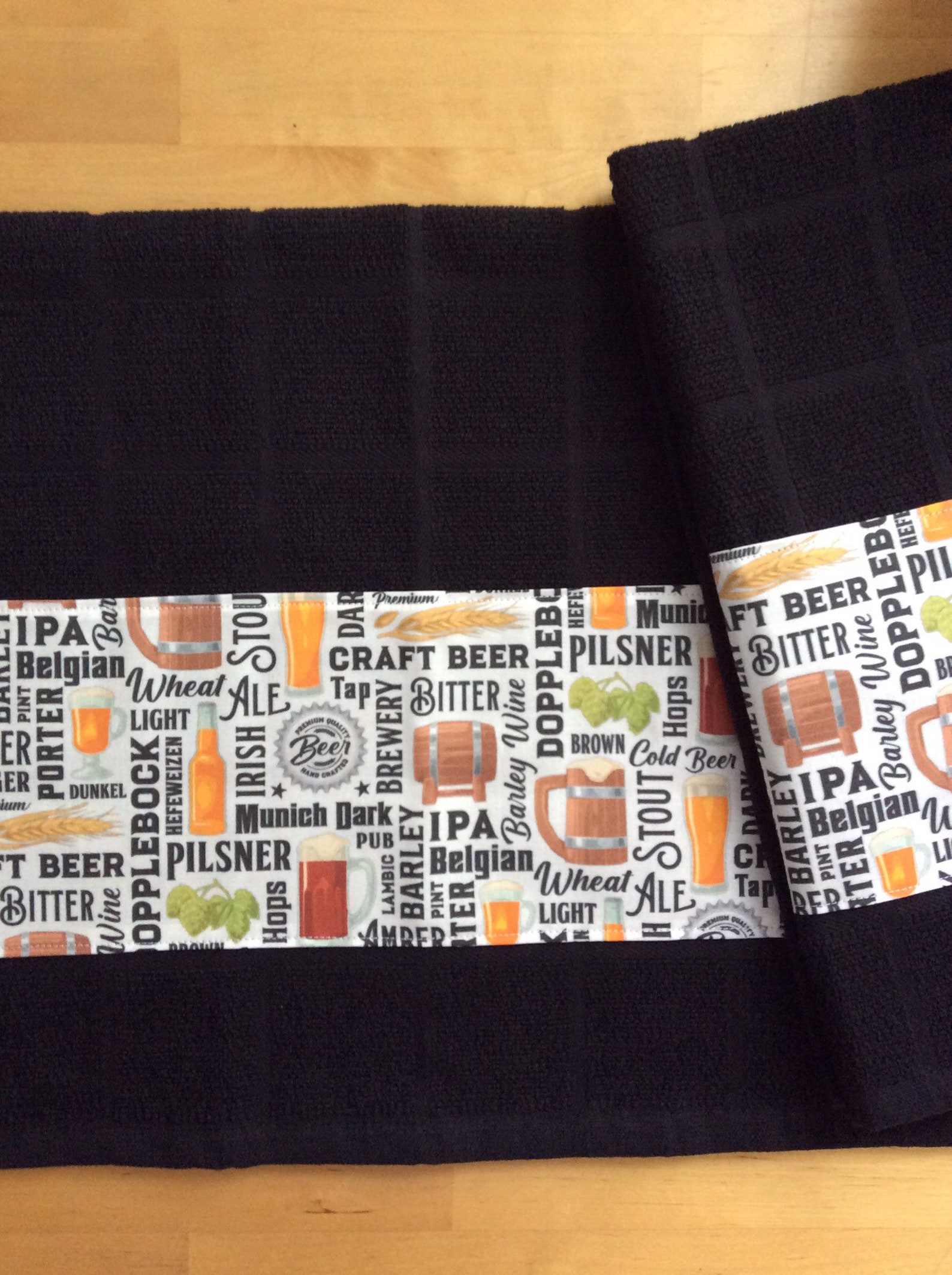 Beer towels drink themed kitchen towels craft beer bar Etsy