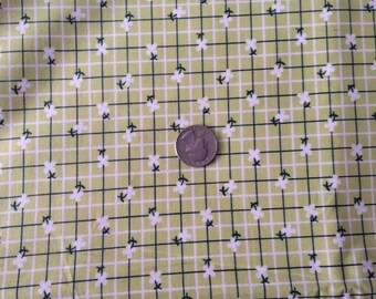 Green cotton Fabric, green polka dot fabric, green and navy , floral fabric