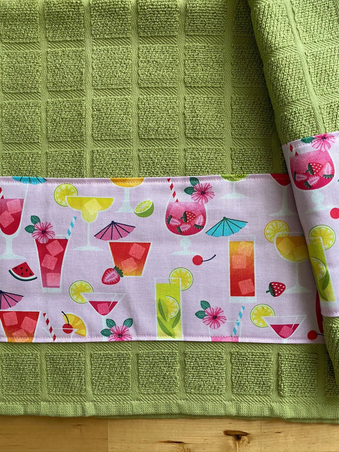 Cocktail martini towels drink themed kitchen towels bar Etsy