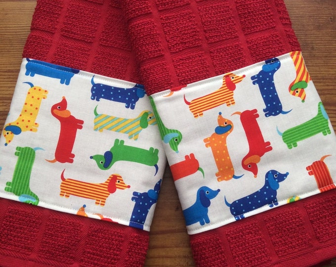 Dachshund Kitchen Towels Dog Kitchen Towels Towels Etsy