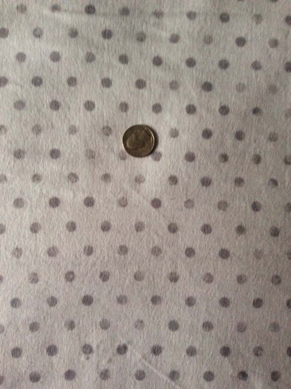 Gray Polka Dot Flannel Fabric Gray Dot Fabric Grey Flannel Etsy