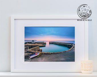 The Outer Harbour Of Charlestown, Cornwall photography, Cornwall landscape, Charlestown, Cornwall Harbour, Cornish Gift, Mounted, Framed