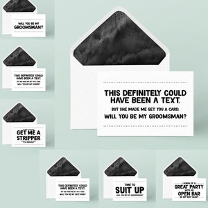 Groomsmen Usher Proposal Cards Digital Files