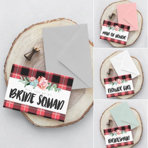 Flannel Bridesmaid Proposal Floral