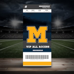 NFL Groomsmen Ticketvorschlag für das College