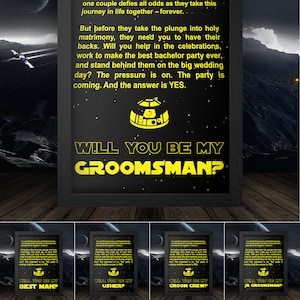 Groomsmen Proposal Star Wars Digital File image 1