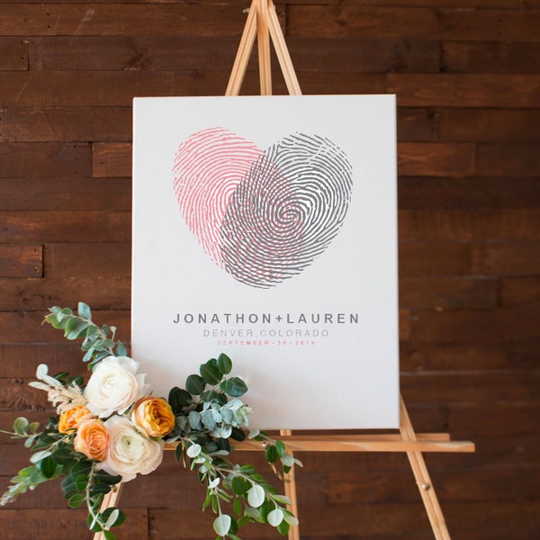 Thumb Print Heart Guestbook