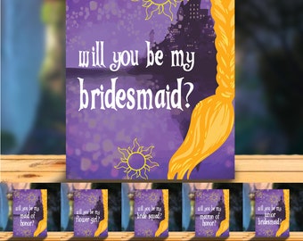 Tangled Rapunzel Bridesmaid Proposal