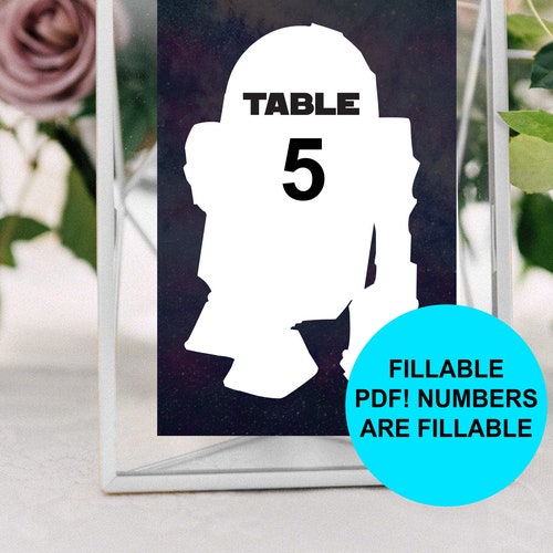 Star Wars Table Numbers Disney Theme Weddings Fairytale Etsy