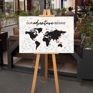 Our Adventure Begins Map Guestbook