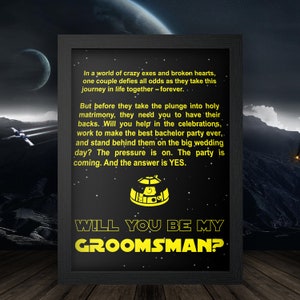 Groomsmen Proposal Star Wars Digital File image 2