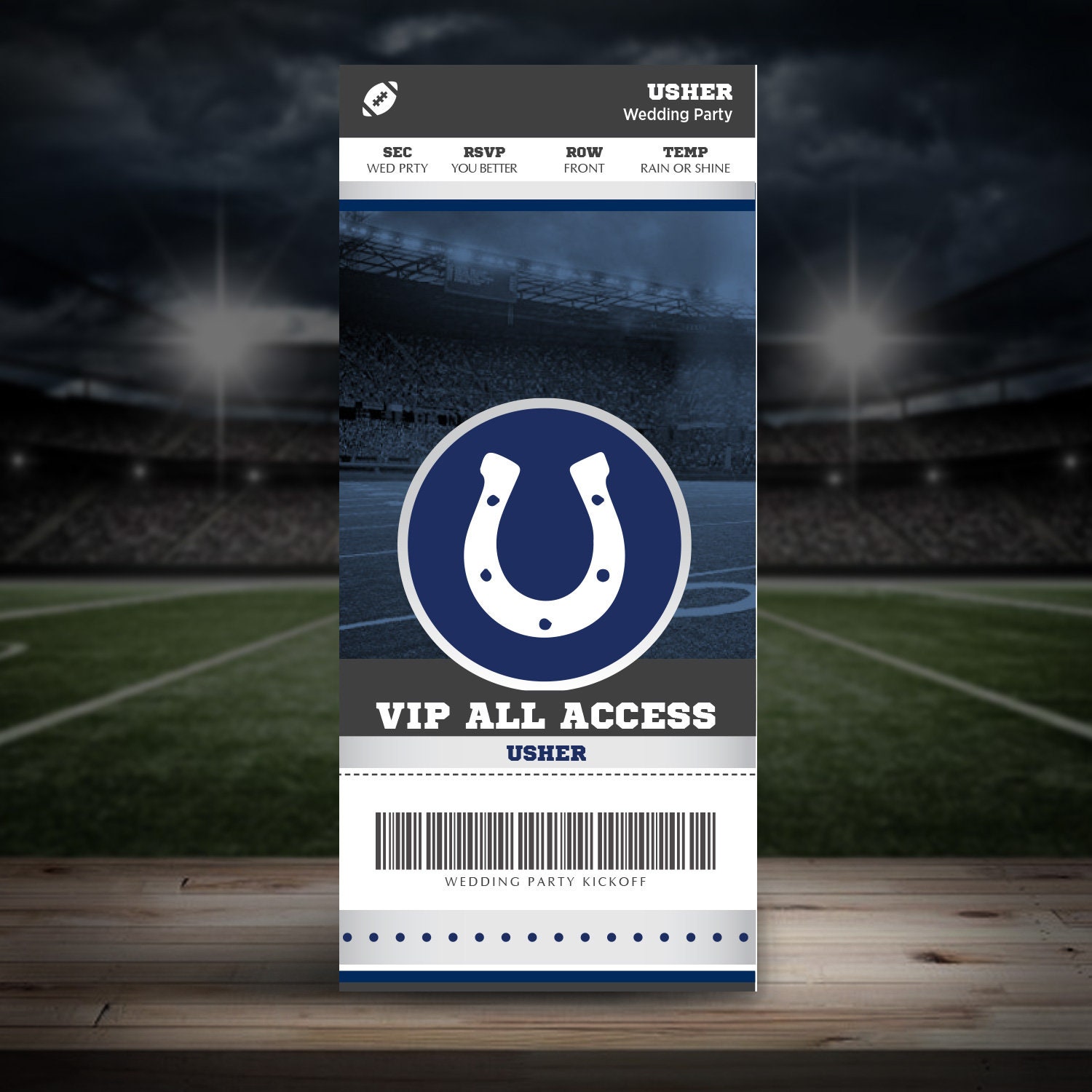 Indianapolis Colts NFL Groomsmen Ticket Proposal Etsy Ireland