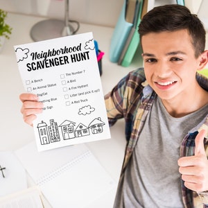 Neighborhood Scavenger Hunt Kids Activity