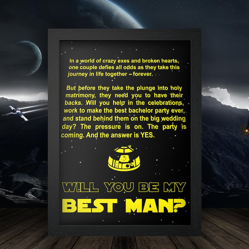 Groomsmen Proposal Star Wars Digital File image 4