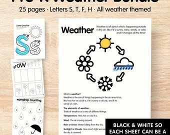 Pack préscolaire sur la météo pour les enfants d'âge préscolaire