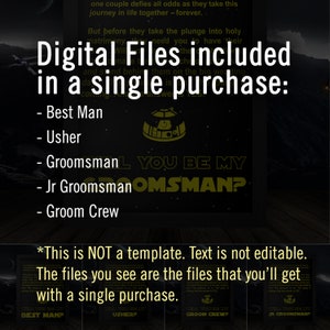 Groomsmen Proposal Star Wars Digital File image 8