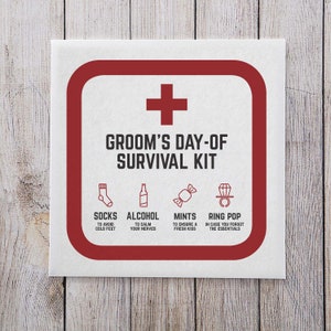 Groom Wedding Survival Kit