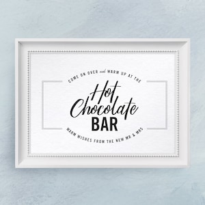 Hot Cocoa Hot Chocolate Wedding Sign