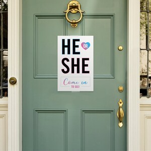 Gender Reveal Door Sign
