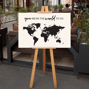 Mean The World Map Signature Guestbook