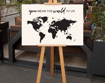 Mean The World Map Signature Guestbook