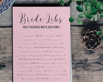 Brautparty Mad Libs