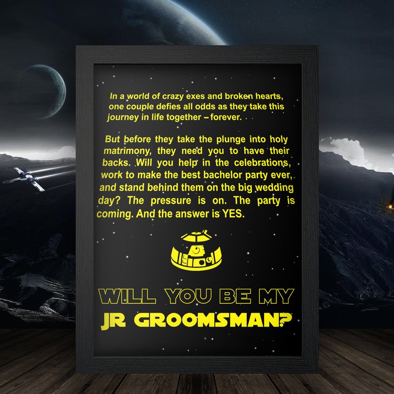 Groomsmen Proposal Star Wars Digital File image 7