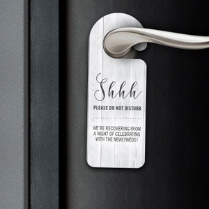 Rustic Wood Wedding Favor Door Hanger