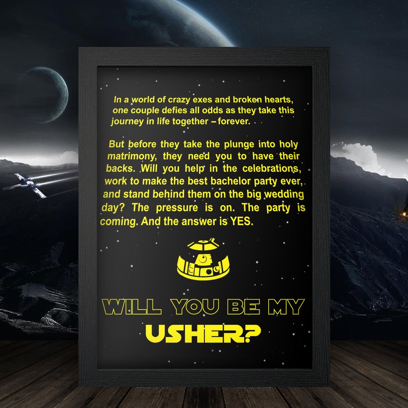 Groomsmen Proposal Star Wars Digital File image 5