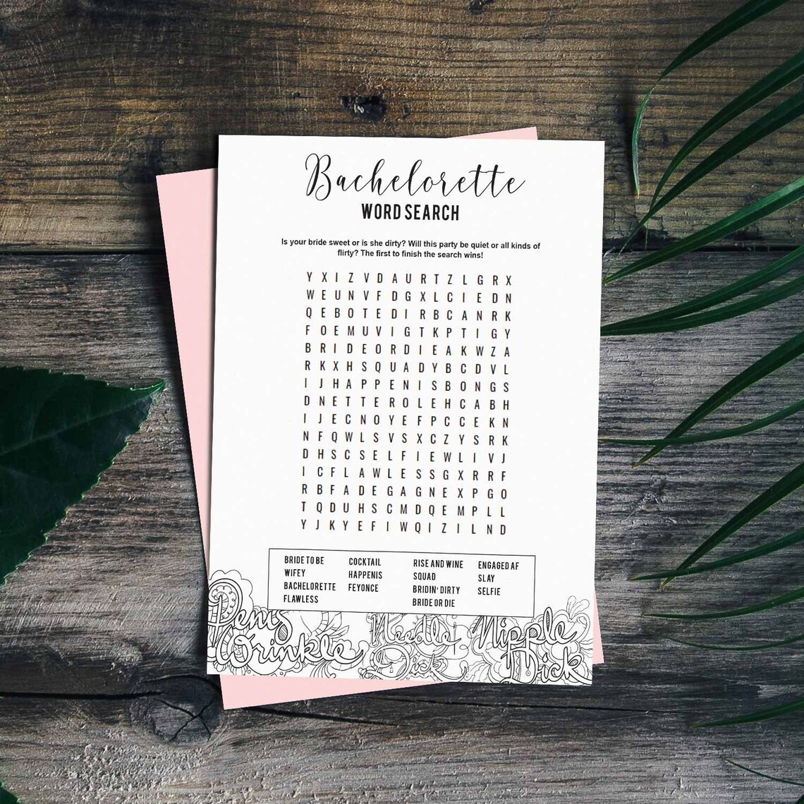 Bachelorette Word Search | Etsy