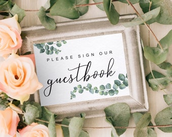 Wedding Guestbook Sign Leaves