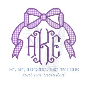 Extra Large Bow Applique Embroidery Design,  8" to 12" Wide,  Machine Embroidery Digital File
