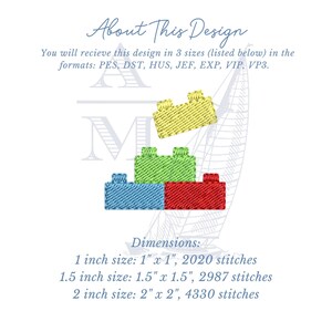 Mini Storage Building Embrioder File Mini Building Blocks Embroidery Design | 1