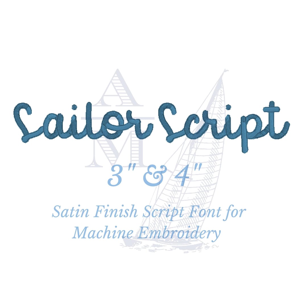 Lsr Script Monogram Script Embroidery Font | Sailor Script by Annapolis Monograms | Bx ...