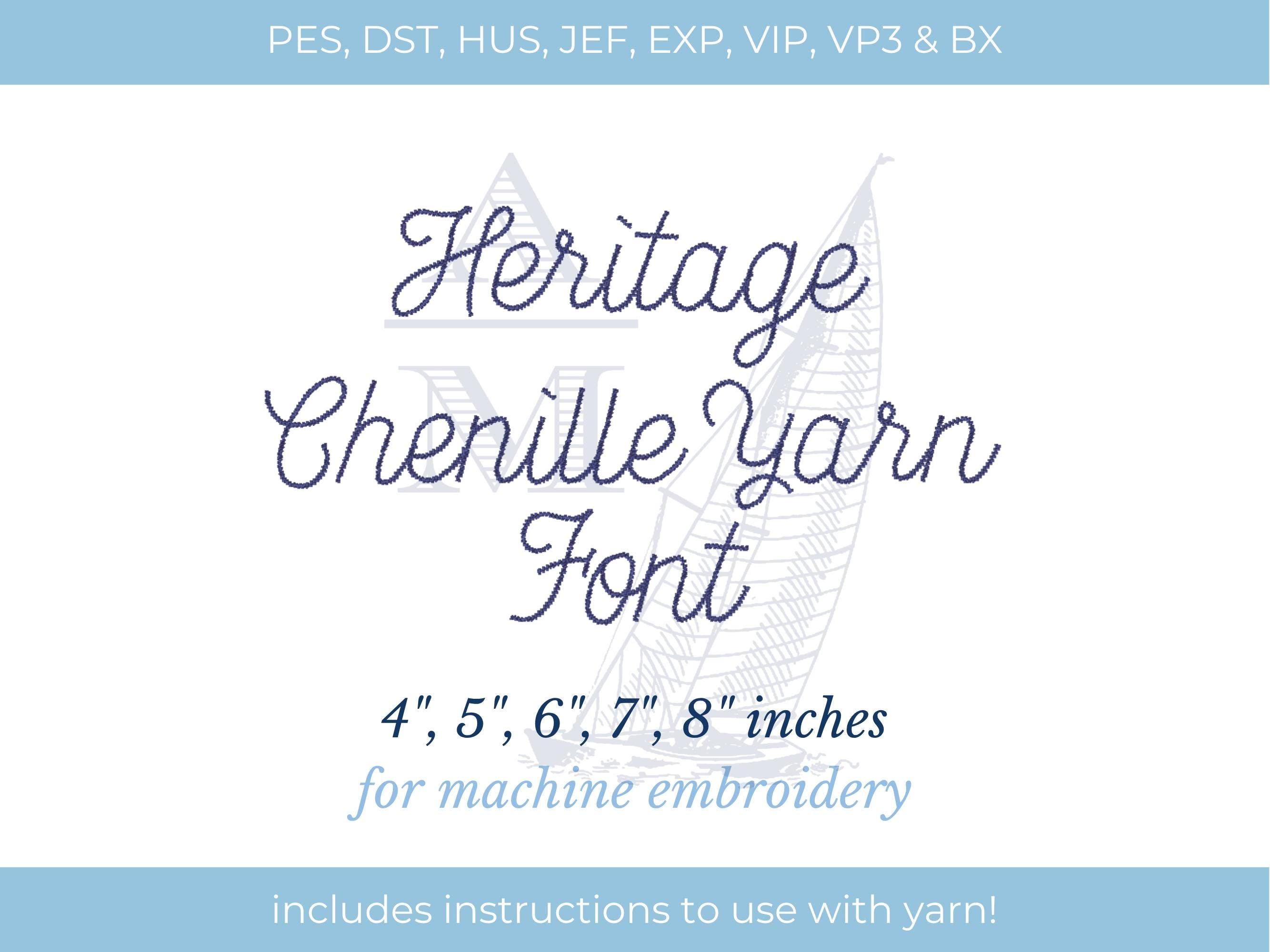 Cursive Yarn Embroidery Font