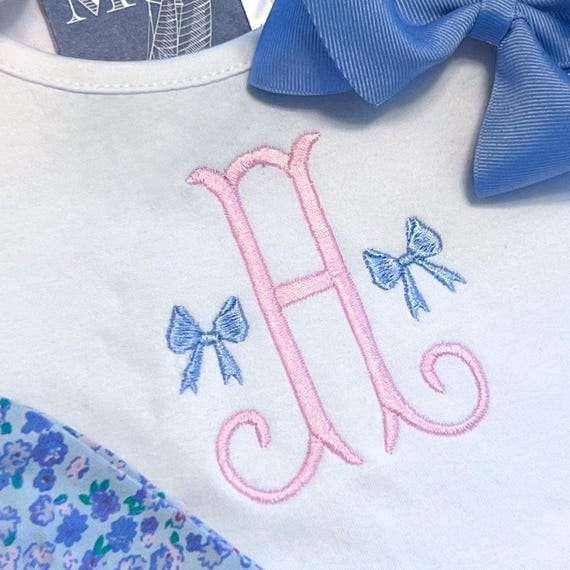 Mini Boutique Bow Embroidery Design | Satin Finish | 0.75"–2" | Monogram Add-On | Coquette Girly | Machine Embroidery
