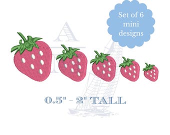 Mini ricamo estivo a forma di fragola, da usare con o senza semi, 6 misure