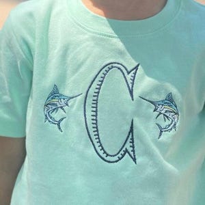 Mini marlin fish embroidery design | sketch fill | 1" 1.5" 2" | swordfish sailfish | nautical boys machine embroidery