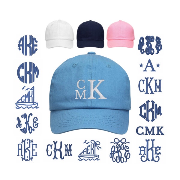 Baby and Kids Monogrammed Baseball Hat, Select Your Monogram and Size! Ages 0-10yrs