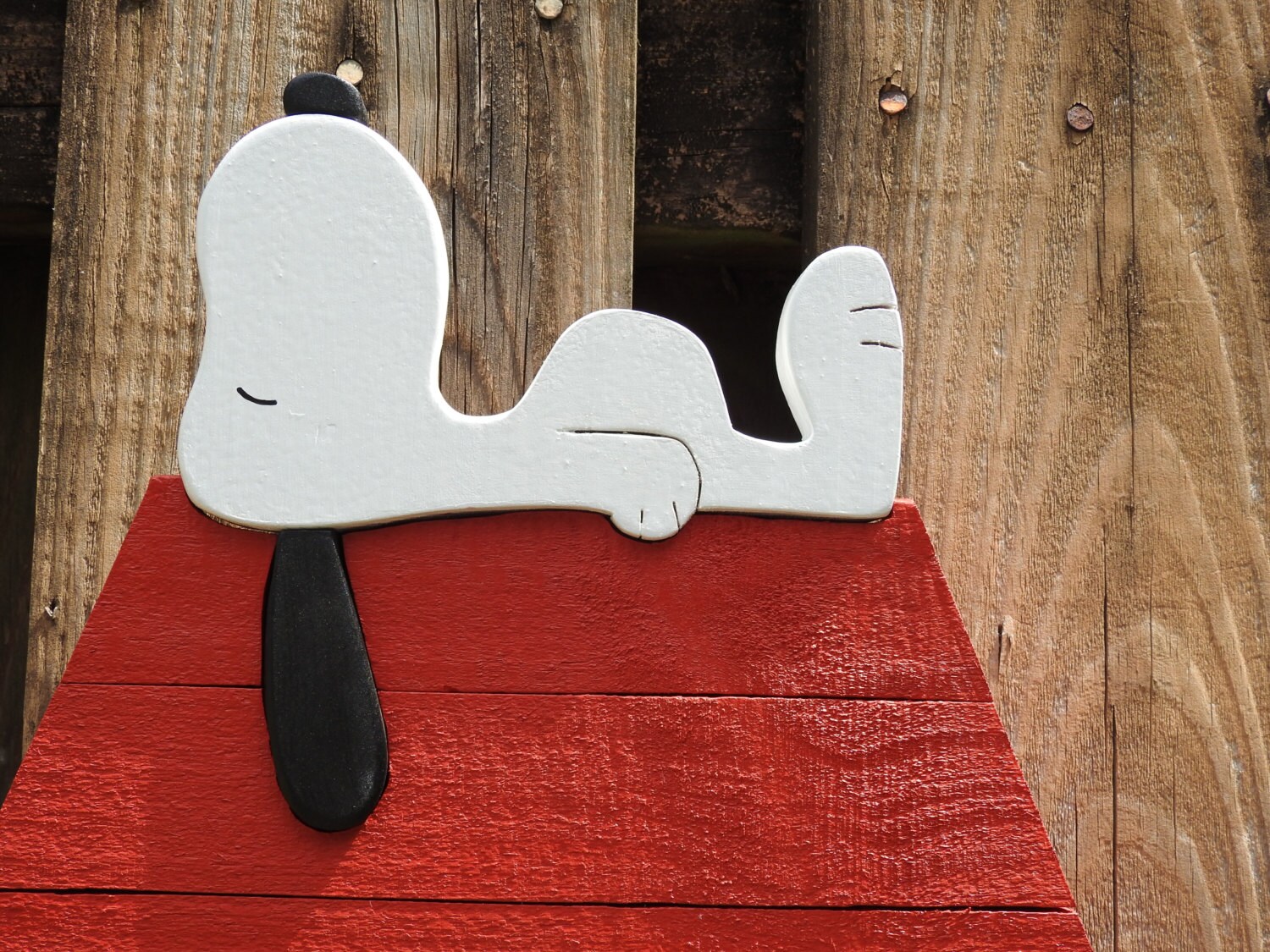 Sleeping Snoopy on His Doghouse Wall Decor Dog Days of Etsy
