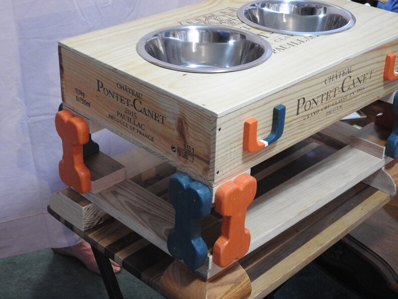 UM Customized Medium Size Dog Bowl Stand Personal Double Etsy