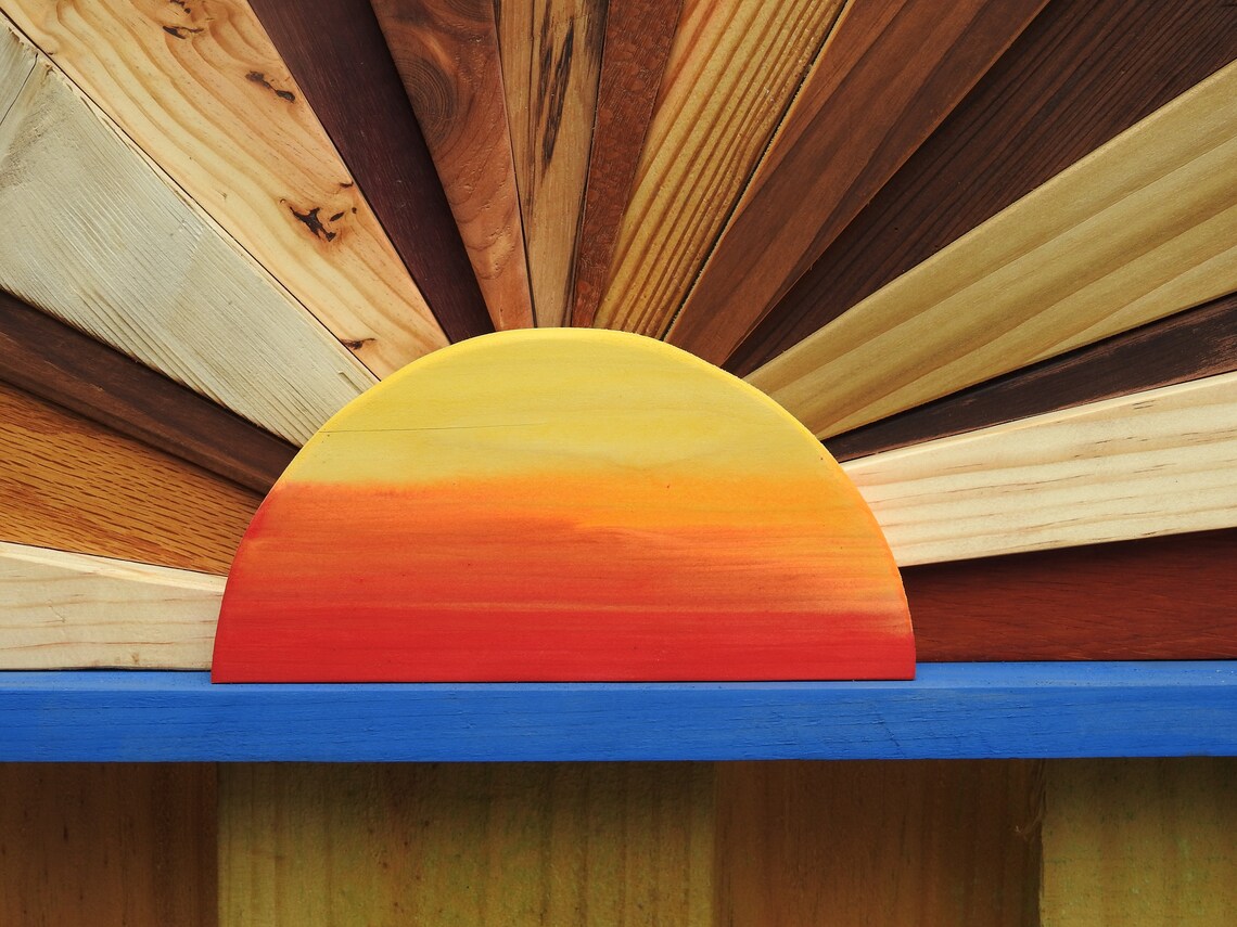 All Natural Wood Sunrise / Sunset Wall Art Good Morning Etsy